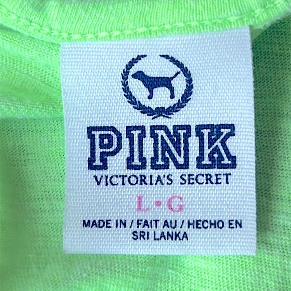 PINK BY Victoria’s Secret Women's Tank Top Lime L Racer Back Casual Athletic - Picture 7 of 12